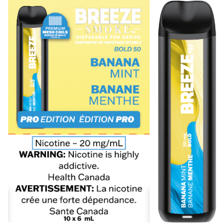 Breeze Pro 2000 Banana Mint 20mg/mL disposable