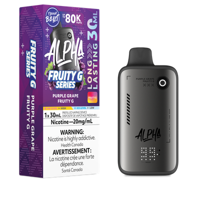 Flavour Beast Alpha Fruity G 80K Purple Grape  20mg disposable (Provincial)
