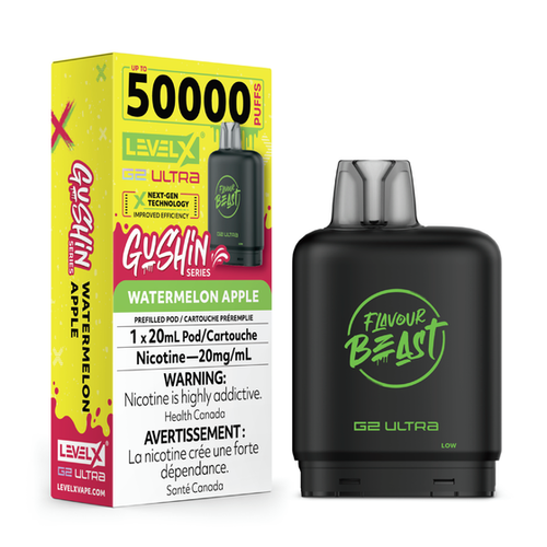 Flavour Beast  Level X G2 Ultra pod 50k Gushin Watermelon Apple 20mg/mL (Provincial)