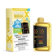 Kraze Mega X 48K Tangy Pineapple Ice 20mg disposable (Provincial)