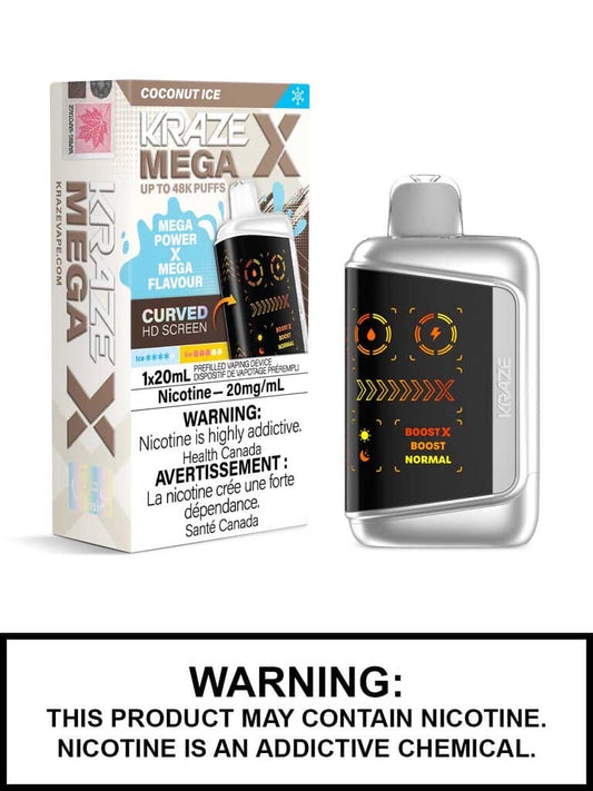 Kraze Mega X 48K Coconut Ice 20mg Disposable (Provincial)