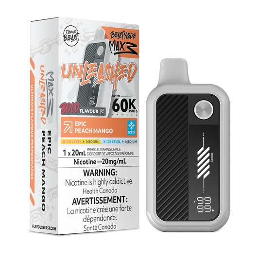 Flavour beast Mode Max 3 60K Unleashed Epic Peach Mango Iced 20mg/ml disposable (Provincial)