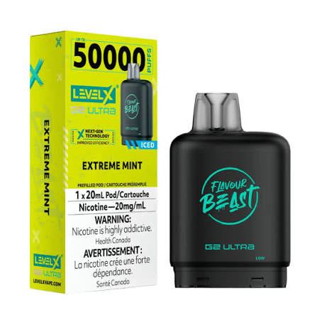 Flavour Beast LevelX G2 Ultra pod 50k Extreme Mint Iced 20mg (Provincial)
