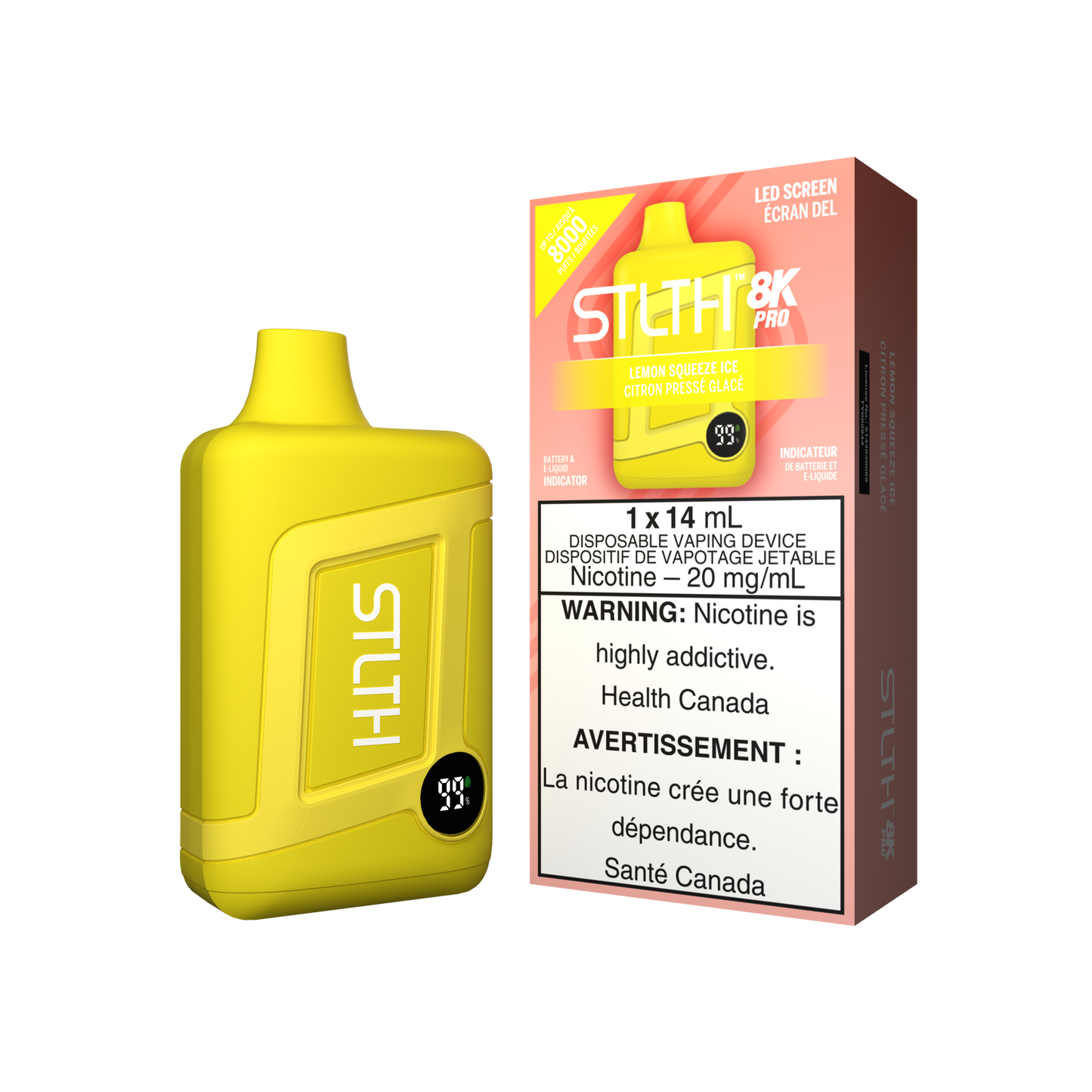 Stlth 8kPro Lemon Squeeze  Ice 20mg/ml disposable