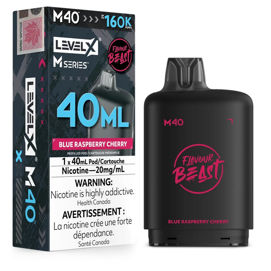 Flavour Beast Level X M series 160k pod Blue Raspberry Cherry 20mg (Provincial)