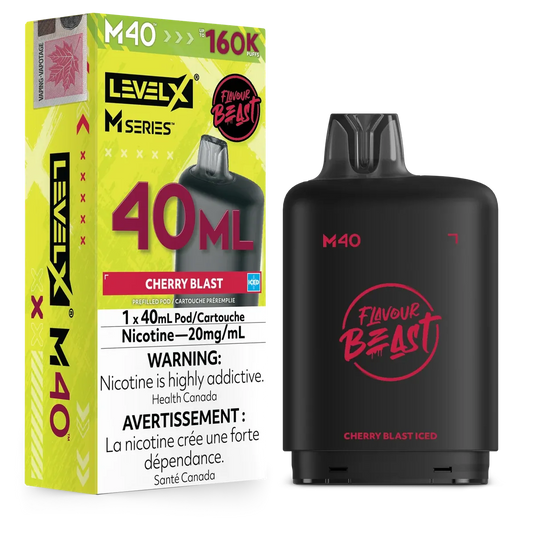 Flavour Beast Level X M series 160k pod Cherry Blast  Iced 20mg (Provincial)