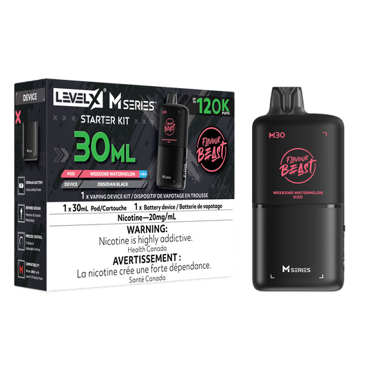 Flavour Beast Level X M series Starter Kit 120k pod Weekend Watermelon Iced 20mg Provincial