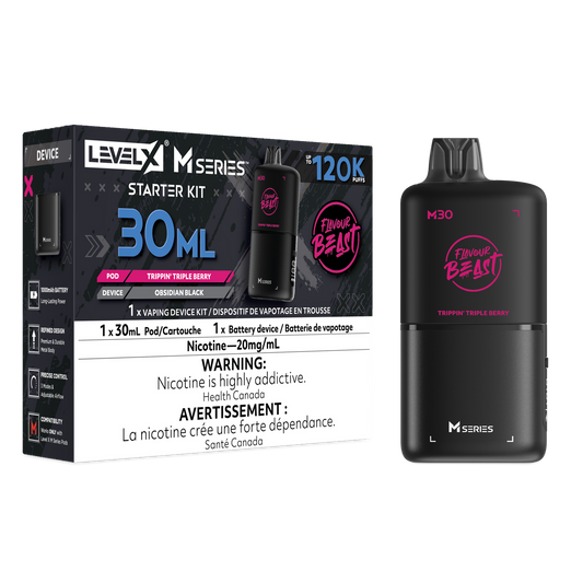 Flavour Beast Level X M series Starter Kit 120k pod Trippin Triple Berry  20mg Provincial