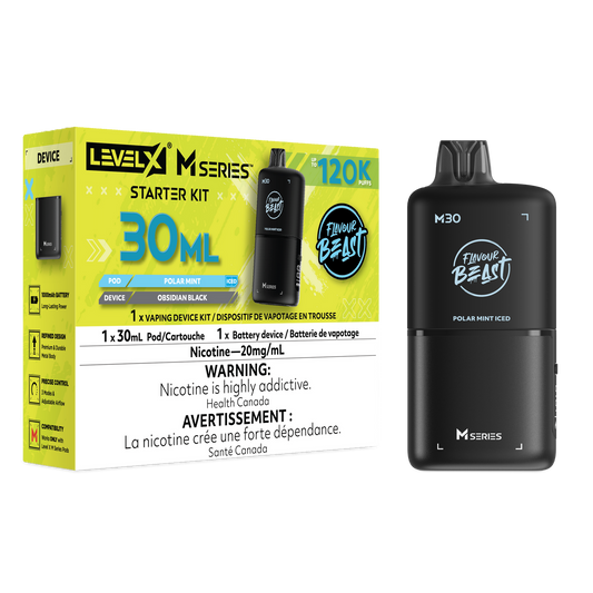 Flavour Beast Level X M series Starter Kit 120k pod Polar Mint Iced 20mg Provincial