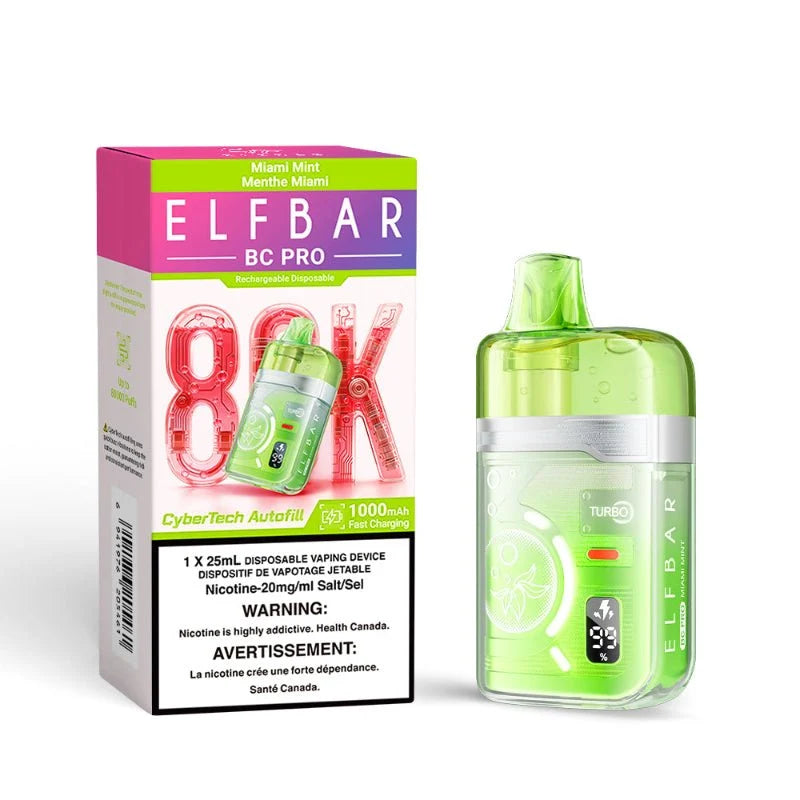 Elf Bar BC Pro 80k Miami Mint 20mg/mL disposable (Provincial)
