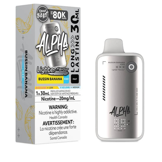 Flavour Beast Alpha 80k Light Bussin Banana Iced 20mg Disposable (Provincial)