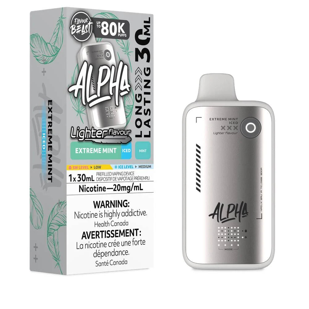 Flavour Beast Alpha 80k Light Extreme Mint Iced 20mg Disposable (Provincial)