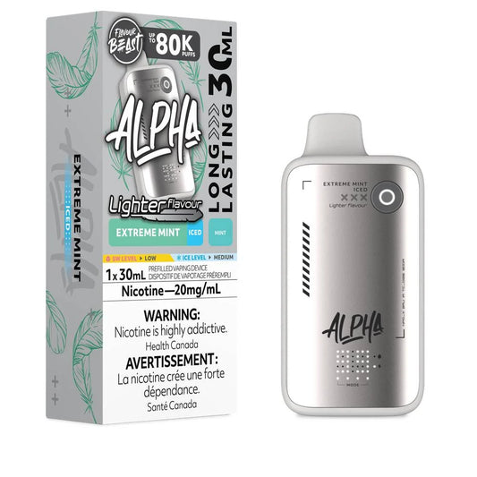 Flavour Beast Alpha 80k Light Extreme Mint Iced 20mg Disposable (Provincial)