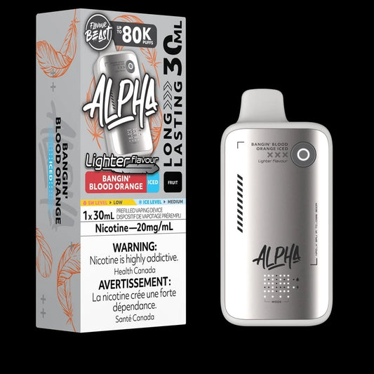 Flavour Beast Alpha 80k Light Bangin’ Blood Orange Iced 20mg Disposable (Provincial)