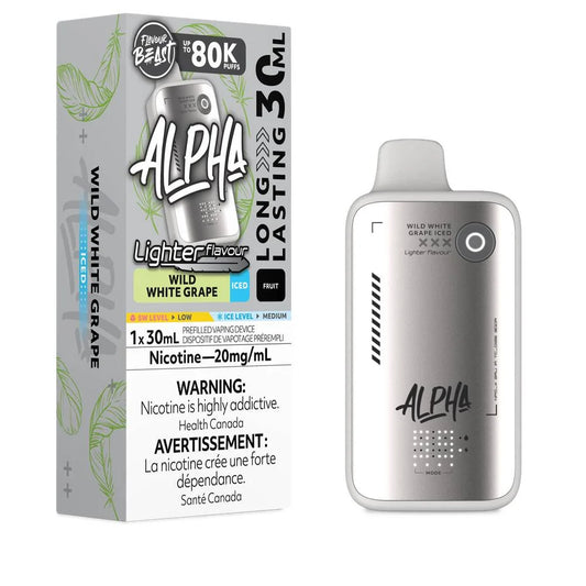 Flavour Beast Alpha 80k Light Wild White Grape iced 20mg Disposable (Provincial)