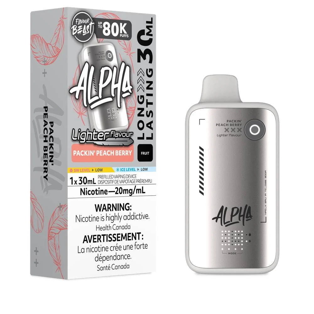 Flavour Beast Alpha 80k Light Packin’ Peach Berry 20mg Disposable (Provincial)