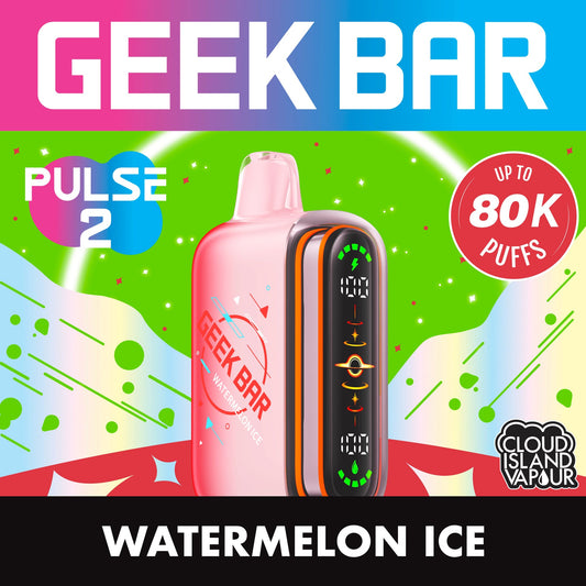 Geek Bar Pulse 2 80k Watermelon Ice 20mg/ml Disposable Provincial