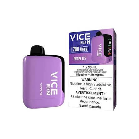 Vice Box 2 70k Grape Ice 20mg/ml Disposable Provincial