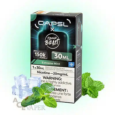 Capsl x Flavour Beast 150k Extreme Mint Iced 20mg/30ml Disposable (Provincial)