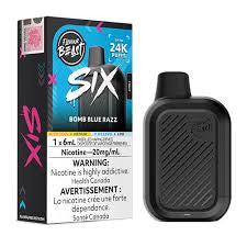 Flavour Beast SIX 24k Bomb Blue Razz 20mg disposable (Provincial)