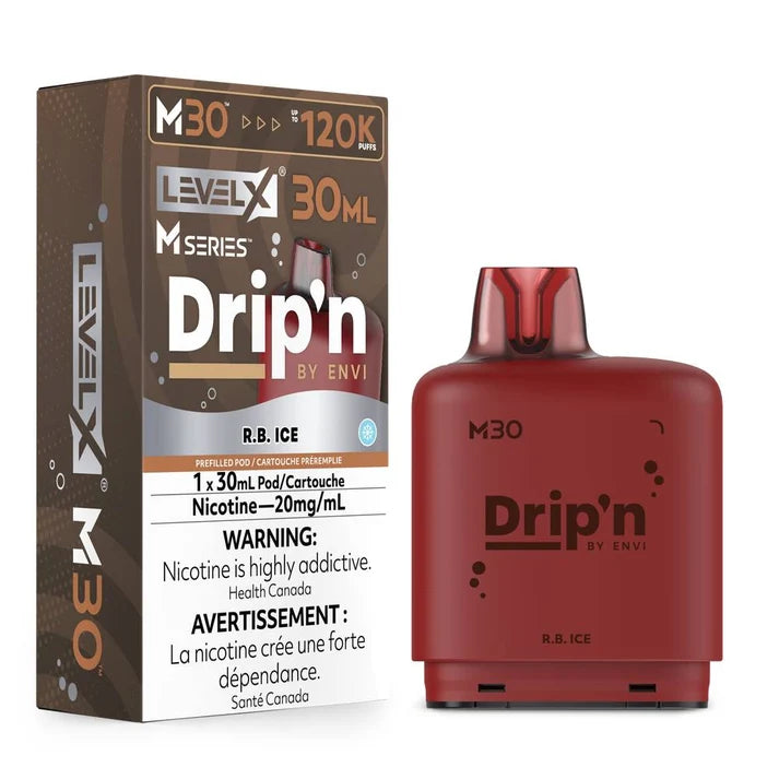 Drip’n Levelx M Series Pod 120k R.B Ice 20mg/30ml (Provincial)