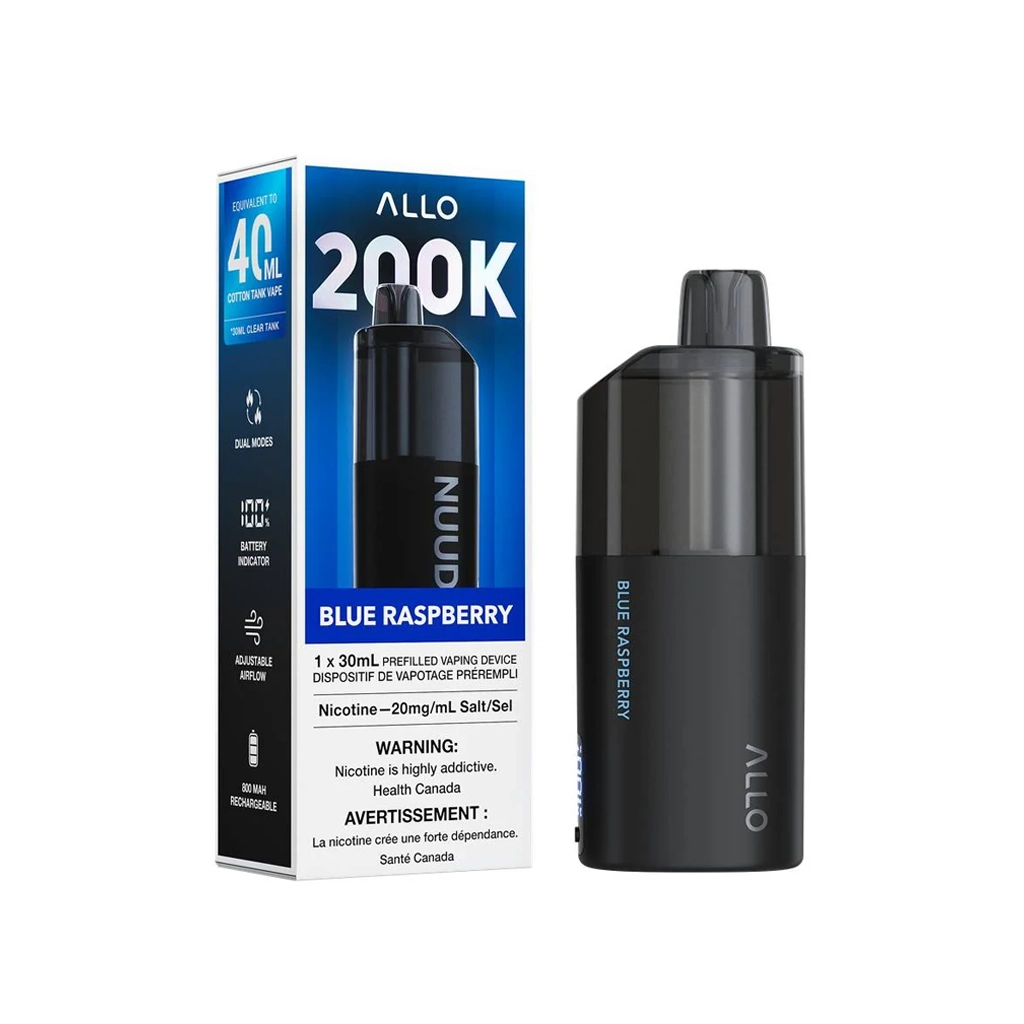 Allo Nuud 200k Blue Raspberry 20mg - 30ml disposable (Provincial)