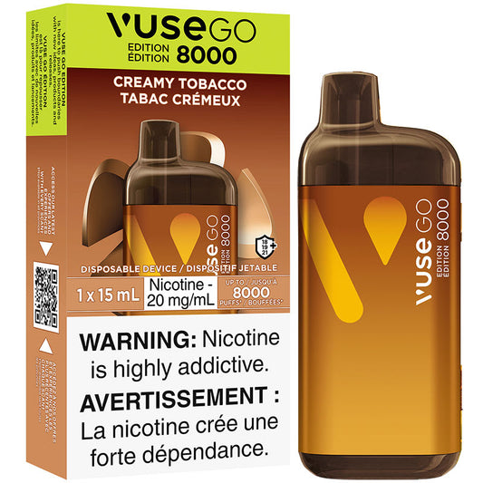 Vuse go 8000 creamy tobacco 20mg/ml Disposable