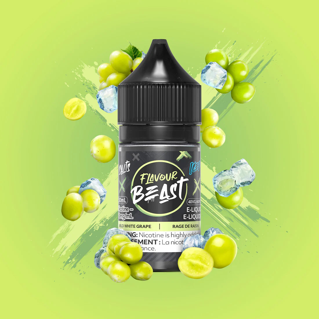 Flavour Beast E-Liquid Wild White Grape Iced 10mg - 30ml (Provincial)