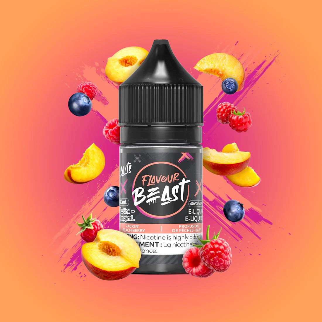 Flavour Beast E-Liquid Packin Peach Berry 10mg - 30ml