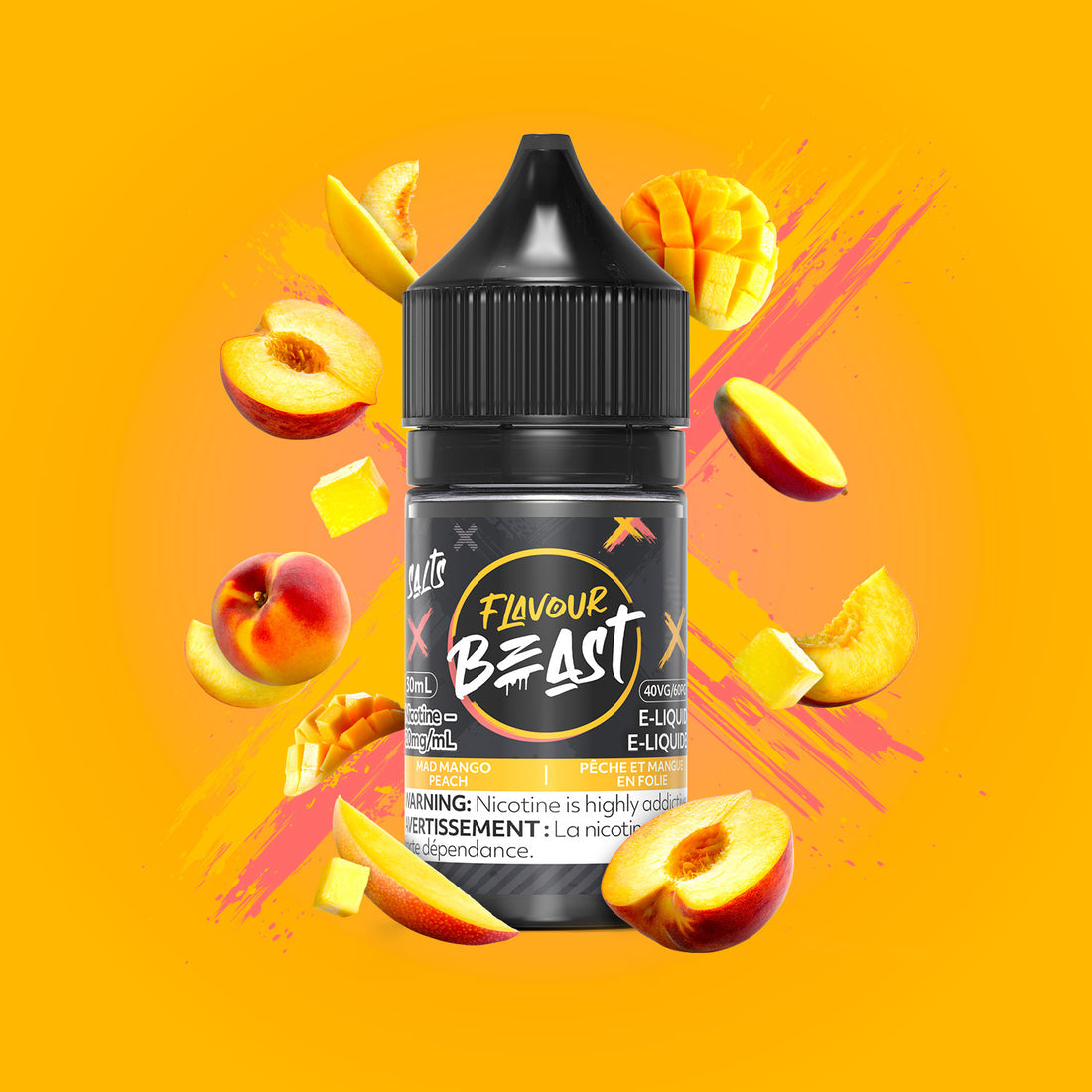 Flavour Beast E-Liquid Mad Mango Peach 10mg - 30ml (Provincial)