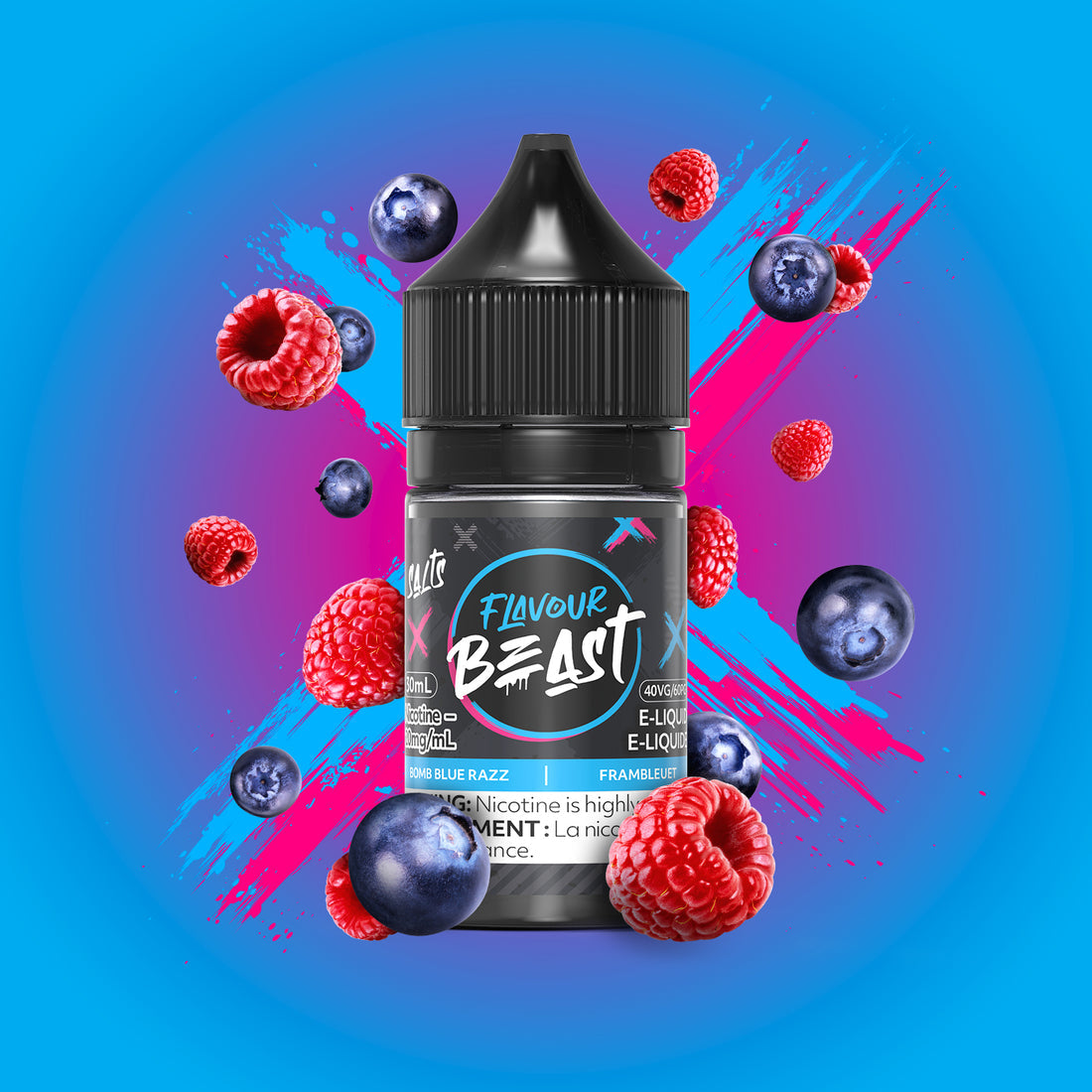 Flavour Beast E-liquid Bomb Blue Razz 10mg - 30ml (Provincial)