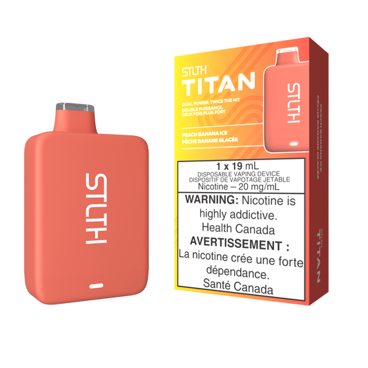 Stlth Titan 10K Peach banana ice 20mg/mL disposable