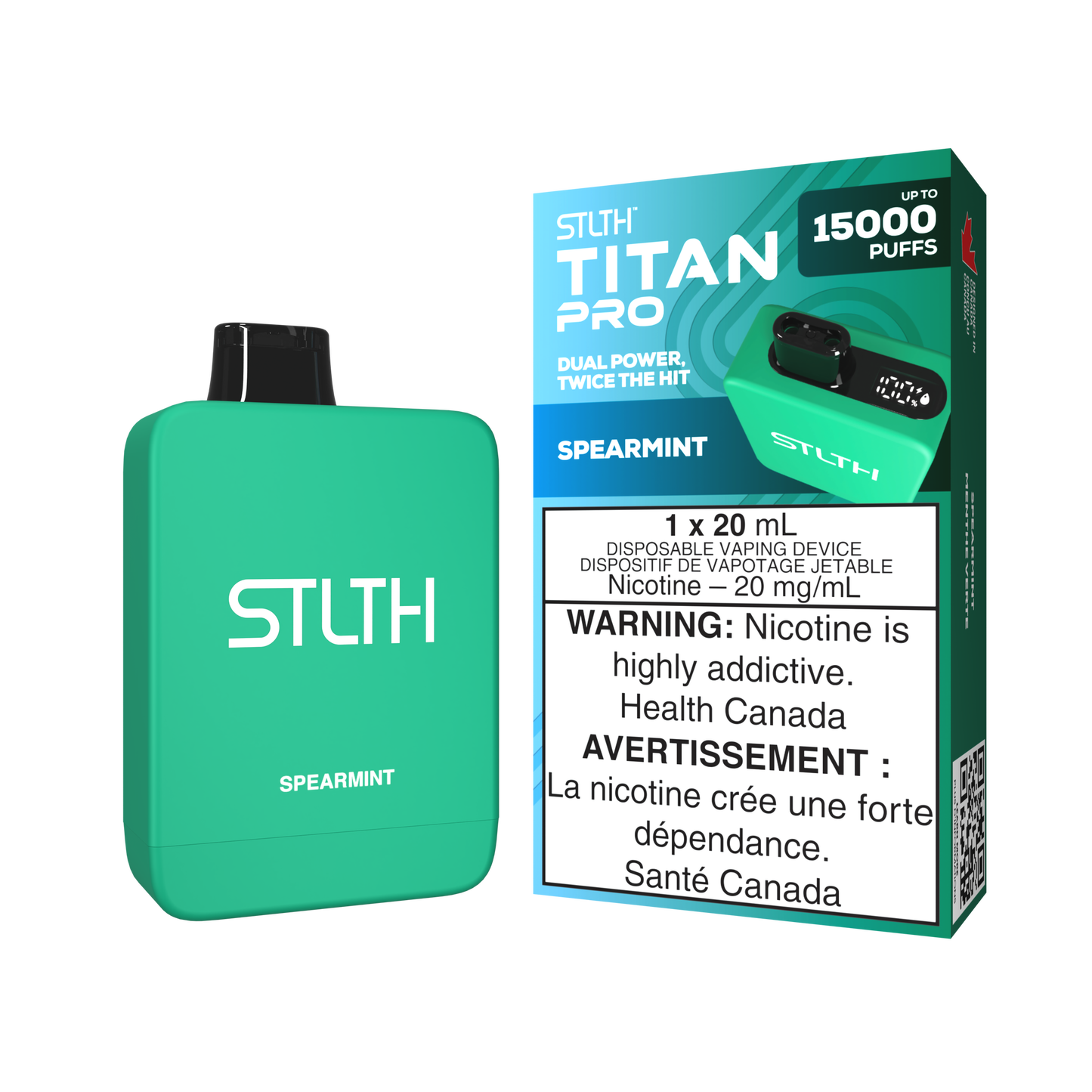 Stlth Titan Pro 15k Spearmint 20mg/ml Disposable (Provincial)