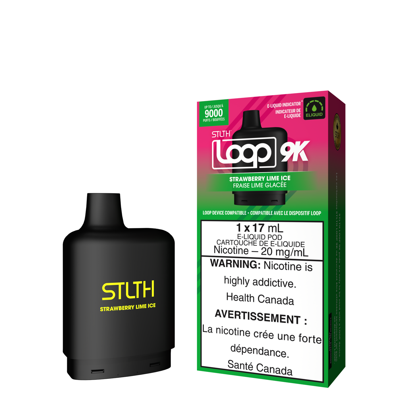 Stlth Loop pod 9K Strawberry Lime ice 20mg - 17ml