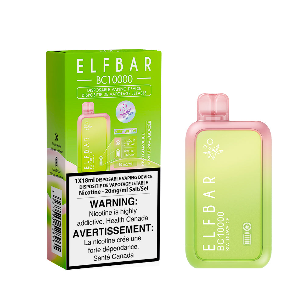 Elf Bar BC10K Kiwi Guava ice  20mg/mL disposable (Provincial)