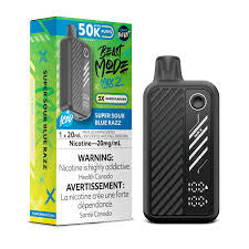 Flavour Beast Mode Max2 50k Super Sour Blue Razz Iced 20mg disposable (Provincial)