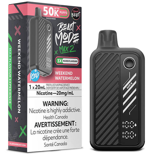 Flavour Beast Mode Max2 50k Weekend Watermelon 20mg disposable (Provincial)