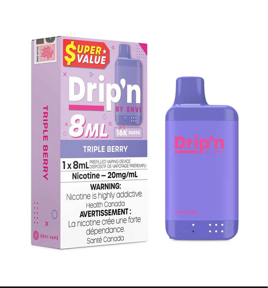 Drip’n 16k Triple Berry 20mg/ml disposable (Provincial)