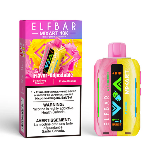 Elf Bar MixArt 40K Strawberry Banana 20mg/mL disposable (Provincial)