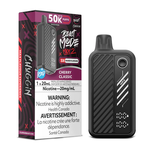 Flavour Beast Mode Max2 50k Cherry Classic Iced 20mg disposable (Provincial)