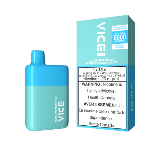 Vice Box 6000 Blue Raspberry Ice 20mg/mL disposable (Provincial)