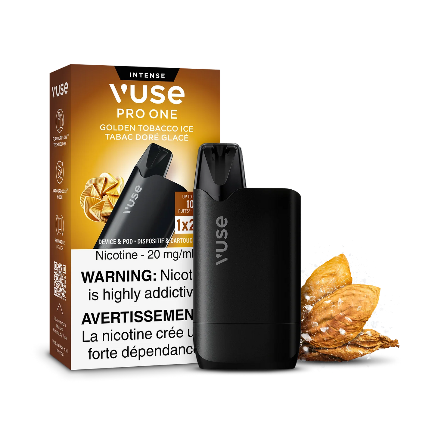 Vuse Pro One 1k ReadyToVape Golden Tobacco Ice 20mg/mL (Provincial)