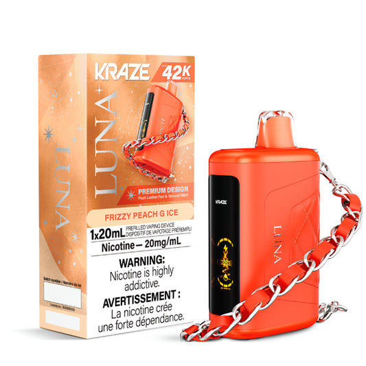 Kraze Luna 42K Frizzy Peach G Ice  20mg/mL Disposable (Provincial)