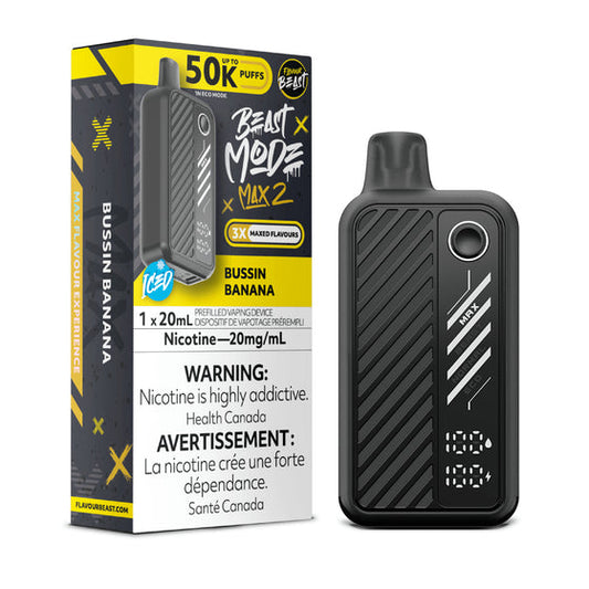 Flavour Beast Mode Max2 50k Bussin Banana 20mg disposable (Provincial)