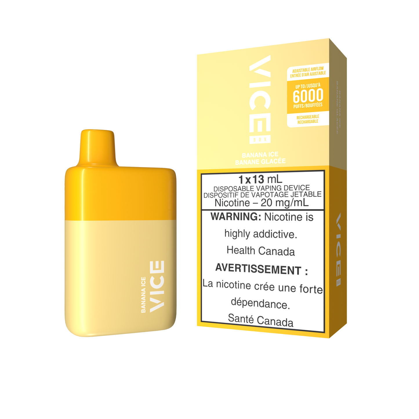 Vice box 6000 Banana ice 20mg/mL disposable