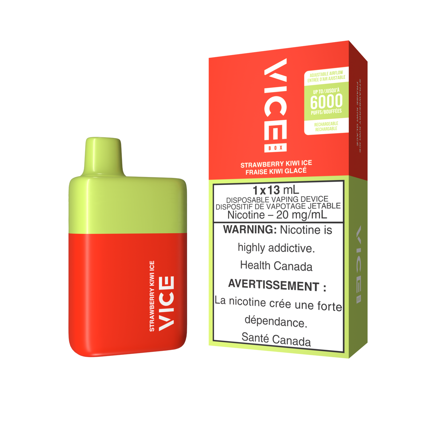 Vice box 6000 Strawberry Kiwi Ice 20mg/mL disposable