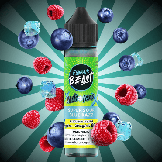 Flavour Beast E-Liquid Super Sour Blue Razz 20mg-60ml