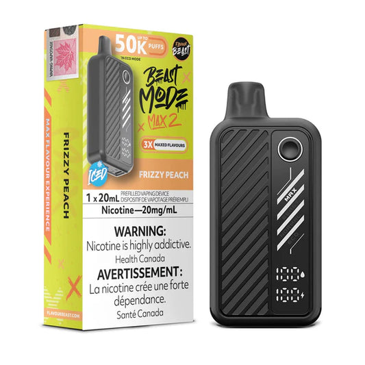Flavour Beast Mode Max2 50k Frizzy Peach Iced 20mg disposable (Provincial)