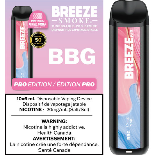 Breeze Pro Synthetic 50 2000 BBG 20mg/mL disposable