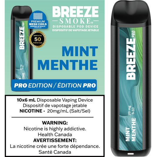 Breeze Pro Synthetic 50 2000 Mint 20mg/mL disposable